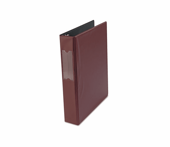 UNV33416 Suede Finish Vinyl Round Ring Binder With Label Holder, 1-1/2" Capacity, Maroon By UNIVERSAL OFFICE PRODUCTS