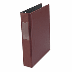 UNV33416 Suede Finish Vinyl Round Ring Binder With Label Holder, 1-1/2" Capacity, Maroon By UNIVERSAL OFFICE PRODUCTS