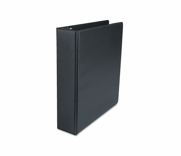UNV34401 Suede Finish Vinyl Round Ring Binder, 2" Capacity, Black By UNIVERSAL OFFICE PRODUCTS