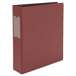 UNV34417 Suede Finish Vinyl Round Ring Binder With Label Holder, 2" Capacity, Maroon By UNIVERSAL OFFICE PRODUCTS