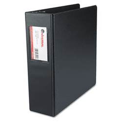 UNV35411 Suede Finish Vinyl Round Ring Binder With Label Holder, 3" Capacity, Black By UNIVERSAL OFFICE PRODUCTS