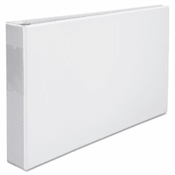 UNV35422 Wide Base Round Ring Binder With Label Holder, 2" Capacity, 11 x 17, White By UNIVERSAL OFFICE PRODUCTS
