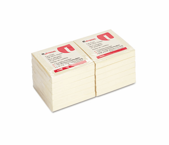 UNV35664 Fan-Folded Pop-Up Notes, 3 x 3, Yellow, 12 100-Sheet Pads/Pack By UNIVERSAL OFFICE PRODUCTS