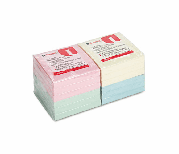 UNV35669 Standard Self-Stick Notes, 3 x 3, 4 Pastel Colors, 12 100-Sheet Pads/Pack By UNIVERSAL OFFICE PRODUCTS