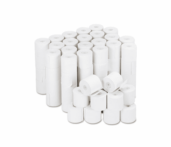 UNV35705 Adding Machine/Calculator Roll, 16 lb, 1/2" Core, 2-1/4" x 126 ft,White, 100/CT By UNIVERSAL OFFICE PRODUCTS