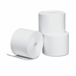 UNV35762 Single-Ply Thermal Paper Rolls, 2-1/4" x 165 ft, White, 3/Pack By UNIVERSAL OFFICE PRODUCTS