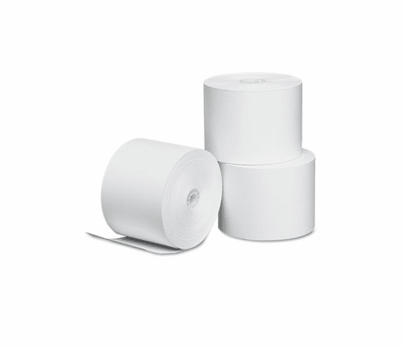 UNV35762 Single-Ply Thermal Paper Rolls, 2-1/4" x 165 ft, White, 3/Pack By UNIVERSAL OFFICE PRODUCTS