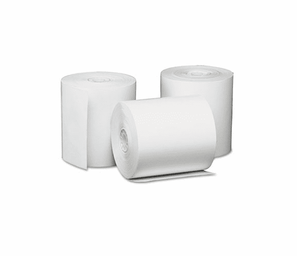UNV35763 Single-Ply Thermal Paper Rolls, 3-1/8" x 230 ft, White, 50/Carton By UNIVERSAL OFFICE PRODUCTS