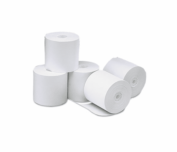 UNV35764 Single-Ply Thermal Paper Rolls, 3-1/8" x 273 ft, White, 50/Carton By UNIVERSAL OFFICE PRODUCTS