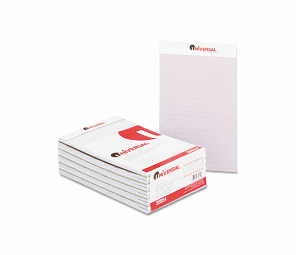UNV35854 Colored Perforated Note Pads, Wide Rule, 5 x 8, Orchid, 50-Sheet, Dozen By UNIVERSAL OFFICE PRODUCTS