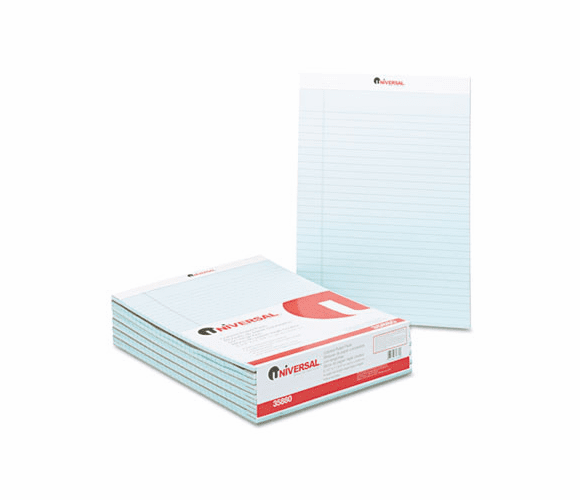 UNV35880 Colored Perforated Note Pads, 8-1/2 x 11, Blue, 50-Sheet, Dozen By UNIVERSAL OFFICE PRODUCTS