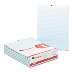 UNV35880 Colored Perforated Note Pads, 8-1/2 x 11, Blue, 50-Sheet, Dozen By UNIVERSAL OFFICE PRODUCTS