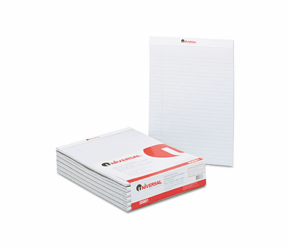 UNV35881 Colored Perforated Note Pads, 8-1/2 x 11, Gray, 50-Sheet, Dozen By UNIVERSAL OFFICE PRODUCTS