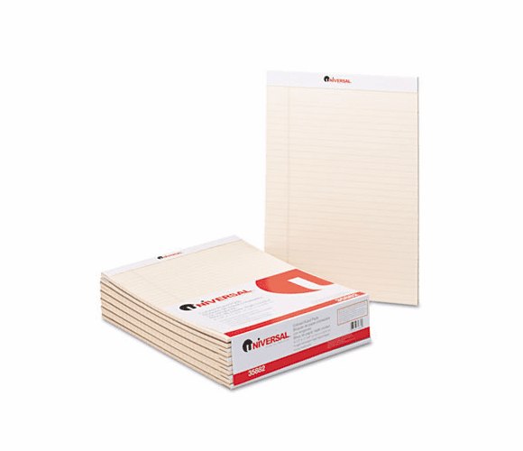 UNV35882 Colored Perforated Note Pads, 8-1/2 x 11, Ivory, 50-Sheet, Dozen By UNIVERSAL OFFICE PRODUCTS