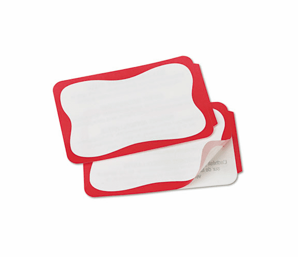 UNV39101 Self-Adhesive Name Badges, 2 x 3-3/8, Red, 100/Pack By UNIVERSAL OFFICE PRODUCTS