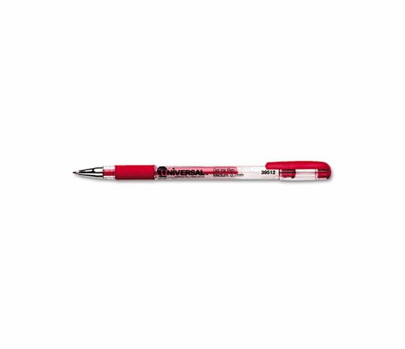 UNV39512 Roller Ball Stick Gel Pen, Red Ink, Medium, Dozen By UNIVERSAL OFFICE PRODUCTS