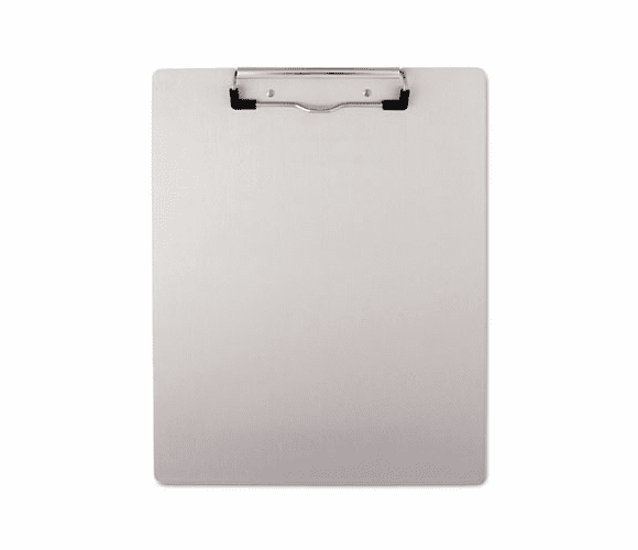 UNV40303 Brushed Aluminum Plastic Clipboard, 1/2" Capacity, Holds 8-1/2w x 11h, Silver By UNIVERSAL OFFICE PRODUCTS