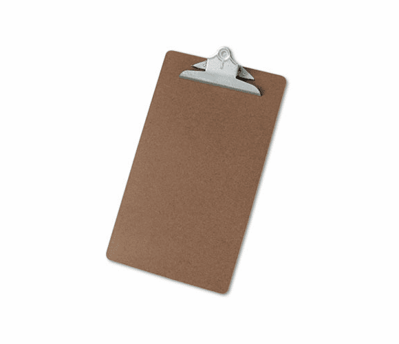 UNV40305 Hardboard Clipboard, 1-1/4" Capacity, Holds 8-1/2w x 14h, Brown By UNIVERSAL OFFICE PRODUCTS