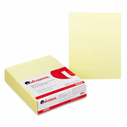 UNV42000 Glue Top Writing Pads, Narrow Rule, Ltr, Canary, 50-Sheet Pads/Pack, Dozen By UNIVERSAL OFFICE PRODUCTS