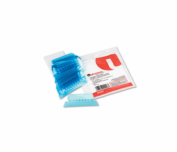 UNV42226 Hanging File Folder Plastic Index Tabs, 1/5 Tab, Two Inch, Blue, 25/Pack By UNIVERSAL OFFICE PRODUCTS