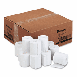 UNV42300 1-Ply Cash Register/Point of Sale Roll, 16 lb, 1/2" Core, 3" x 165 ft, 50/Carton By UNIVERSAL OFFICE PRODUCTS