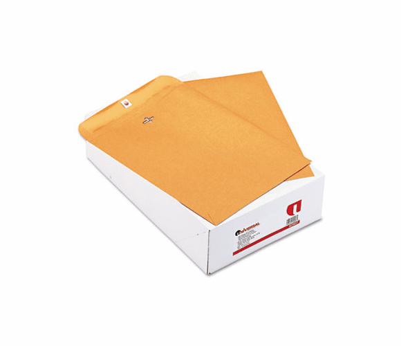 UNV42907 Kraft Clasp Envelope, Side Seam, 32lb, 9 1/2 x 12 1/2, Light Brown, 100/Box By UNIVERSAL OFFICE PRODUCTS