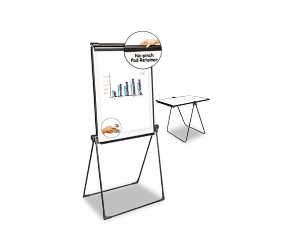 UNV43030 Foldable Double Sided Dry Erase Easel, 28.5 x 37.5, White/Black By UNIVERSAL OFFICE PRODUCTS