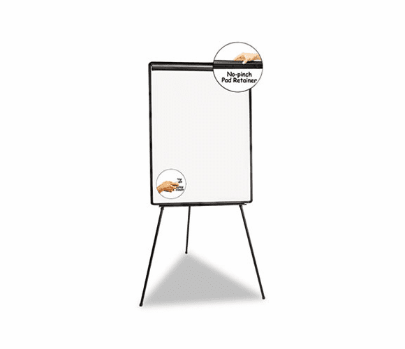 UNV43032 Lightweight Tripod Style Dry Erase Easel, 29 x 41, White/Black By UNIVERSAL OFFICE PRODUCTS