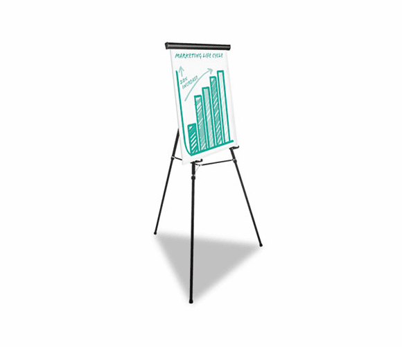 UNV43034 Heavy Duty Presentation Easel, 69" Maximum Height, Metal, Black By UNIVERSAL OFFICE PRODUCTS