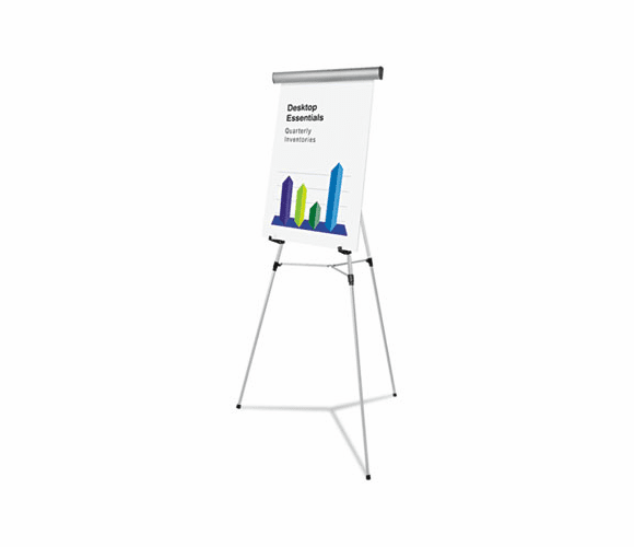 UNV43035 Heavy Duty Presentation Easel, 69" Maximum Height, Metal, Silver By UNIVERSAL OFFICE PRODUCTS