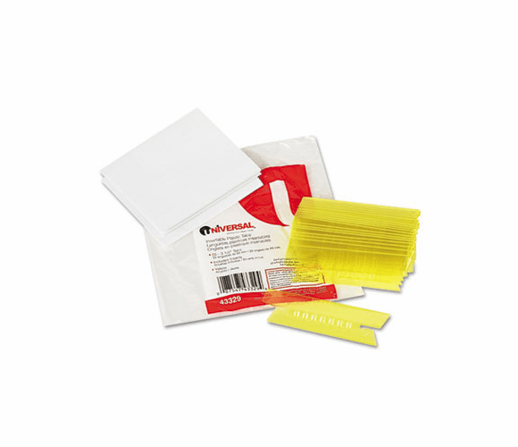 UNV43329 Hanging File Folder Plastic Index Tabs, 1/3 Tab, 3 1/2 Inch, Yellow, 25/Pack By UNIVERSAL OFFICE PRODUCTS