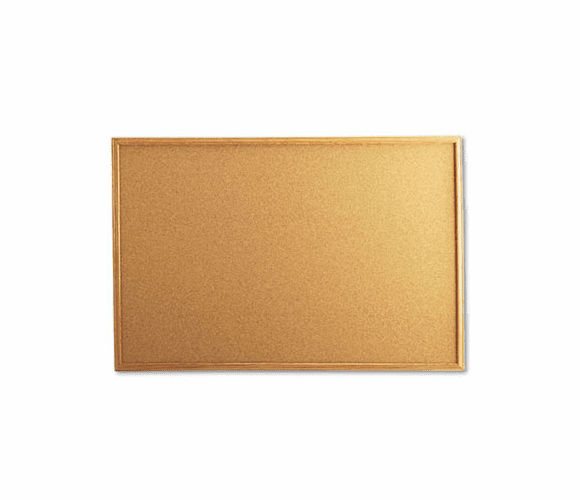 UNV43603 Cork Bulletin Board, 36 x 24, Natural, Oak-Finished Frame By UNIVERSAL OFFICE PRODUCTS