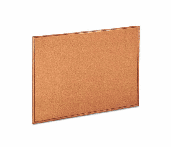 UNV43604 Cork Bulletin Board, 48 x 36, Natural, Oak-Finished Frame By UNIVERSAL OFFICE PRODUCTS