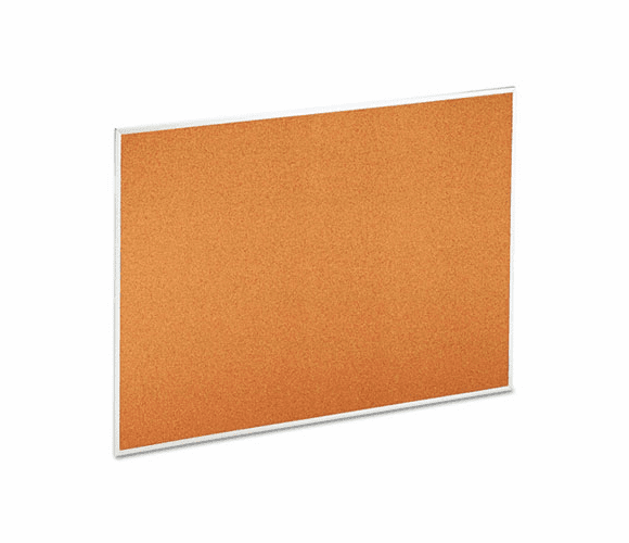UNV43614 Bulletin Board, Natural Cork, 48 x 36, Satin-Finished Aluminum Frame By UNIVERSAL OFFICE PRODUCTS
