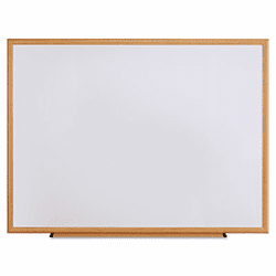 UNV43618 Dry Erase Board, Melamine, 48 x 36, Oak Frame By UNIVERSAL OFFICE PRODUCTS