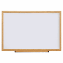 UNV43619 Dry Erase Board, Melamine, 36 x 24, Oak Frame By UNIVERSAL OFFICE PRODUCTS