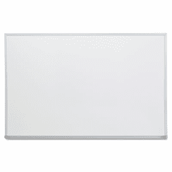 UNV43623 Dry Erase Board, Melamine, 36 x 24, Satin-Finished Aluminum Frame By UNIVERSAL OFFICE PRODUCTS