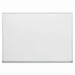 UNV43624 Dry Erase Board, Melamine, 48 x 36, Satin-Finished Aluminum Frame By UNIVERSAL OFFICE PRODUCTS