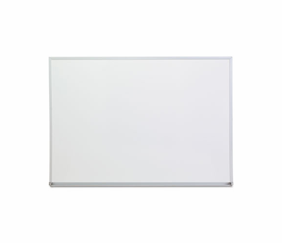 UNV43624 Dry Erase Board, Melamine, 48 x 36, Satin-Finished Aluminum Frame By UNIVERSAL OFFICE PRODUCTS