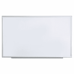 UNV43625 Dry Erase Board, Melamine, 60 x 36, Satin-Finished Aluminum Frame By UNIVERSAL OFFICE PRODUCTS