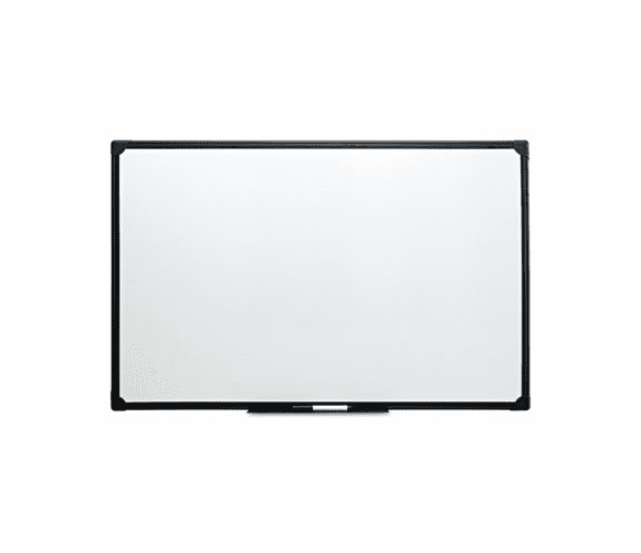 UNV43628 Dry Erase Board, Melamine, 36 x 24, Black Frame By UNIVERSAL OFFICE PRODUCTS