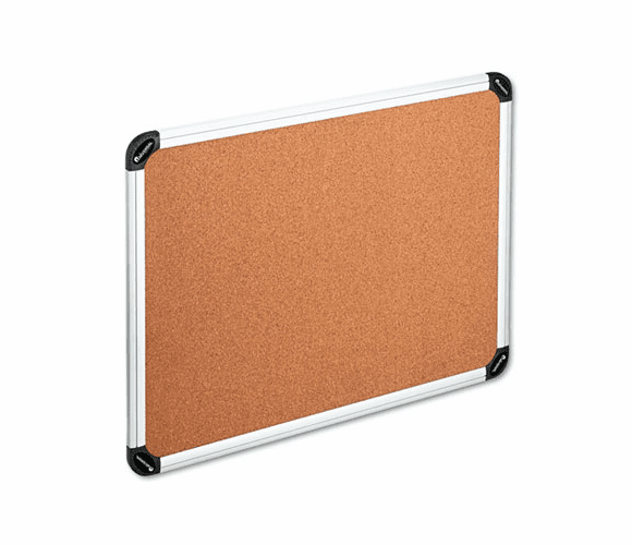 UNV43712 Bulletin Board, Natural Cork, 24 x 18, Aluminum Frame By UNIVERSAL OFFICE PRODUCTS