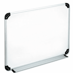 UNV43732 Magnetic Dry Erase Board, Melamine, 24 x 18, White, Aluminum/Plastic Frame By UNIVERSAL OFFICE PRODUCTS