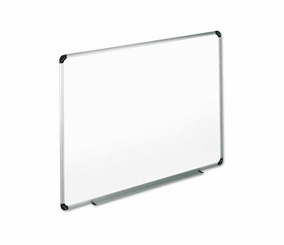 UNV43733 Magnetic Dry Erase Board, Melamine, 36 x 24, White, Aluminum/Plastic Frame By UNIVERSAL OFFICE PRODUCTS