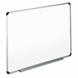 UNV43735 Magnetic Dry Erase Board, Melamine, 72 x 48, White, Aluminum/Plastic Frame By UNIVERSAL OFFICE PRODUCTS