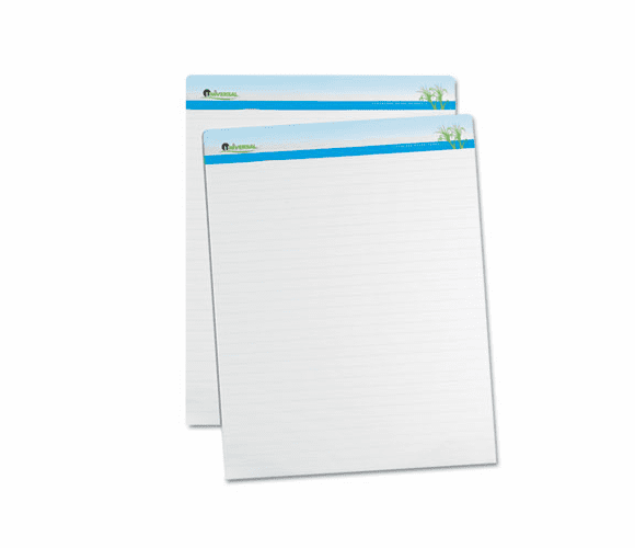 UNV45602 Sugarcane Based Easel Pads, 1 Inch Rule, 27 x 34, White, 2 50-Sheet Pads/Pack By UNIVERSAL OFFICE PRODUCTS