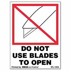 UNV480323 "Do Not Use Blades to Open" Self-Adhesive Shipping Labels, 3 x 4, 500/Roll By UNIVERSAL OFFICE PRODUCTS