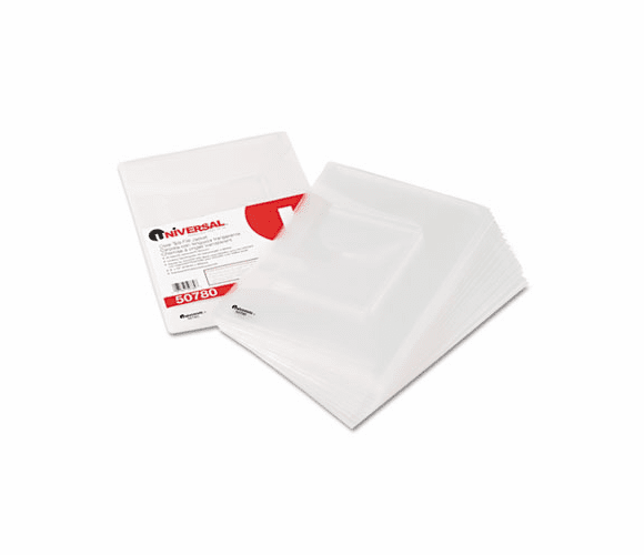 UNV50780 Deluxe Locking Project File with CD-ROM Holder, 9 x 12, Poly, Clear, 25/Pack By UNIVERSAL OFFICE PRODUCTS