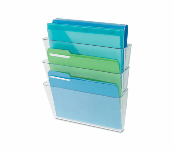 UNV53682 3 Pocket Wall File Starter Set, Letter, Clear By UNIVERSAL OFFICE PRODUCTS