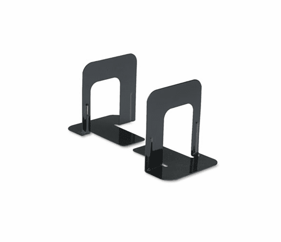 UNV54051 Economy Bookends, Standard, 4 3/4 x 5 1/4 x 5, Heavy Gauge Steel, Black By UNIVERSAL OFFICE PRODUCTS